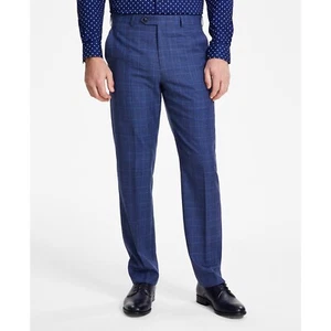 Pantalones de Traje Michael Kors Para Hombre Calce Clásico Elastizados Mezcla de Lana Azul B4HP $190 - Imagen 1 de 18
