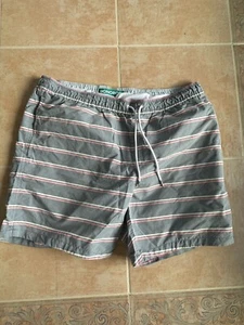 Bonobos einmal getragen Badehose Nylon grau gestreift rosa Herren Gr. L - Bild 1 von 11