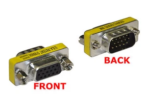 2pcs VGA Joiner Accoppiatore Adattatore Genere Convertitore Maschio a Femmina Prolunga Cavo - Foto 1 di 3