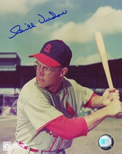 Bill Virdon Signed St Louis Cardinals Bat Stance Pose 8x10 Photo -(SCHWARTZ COA) - Picture 1 of 1