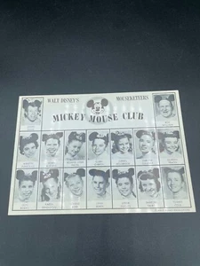 MICKEY MOUSE CLUB ORIGINAL MOUSEKETEERS POSTCARD VINTAGE AUTHENTIC  7" X 5" - Picture 1 of 7