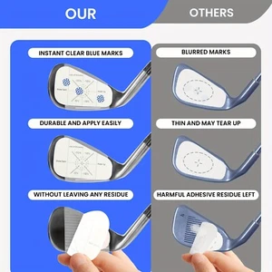 250 Stickers Oversized Golf Impact Tape Training Aid Clubs Labels for Irons - Picture 1 of 10