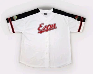 ESPN Baseball Tonight Men’s Jersey XL White Embroidered Authentic Button Fly - Picture 1 of 9