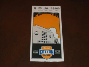VINTAGE 2009 COTTON BOWL FOOTBALL TICKET STUB TEXAS TECH VS OLE MISS - Picture 1 of 2