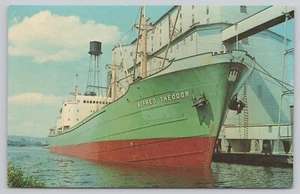 Duluth Minnesota, Alfred Theodor Grano Barco en Globe Elevator, Postal De Colección - Imagen 1 de 2