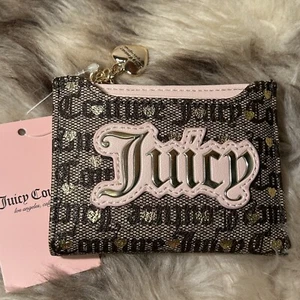 Neu mit Etikett Juicy Couture Pokerface Doppelfaltung mit ausziehbarem Kartenetui - taupe dunkelbraun gold - Bild 1 von 5