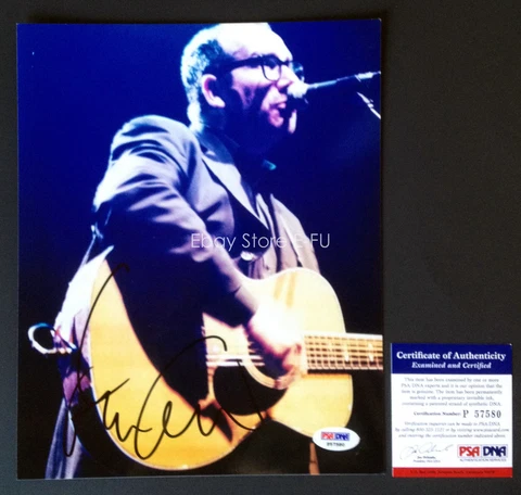 ELVIS COSTELLO Signed Classic Concert 8X10 Auto Photo PSA/DNA COA Autograph Cover
