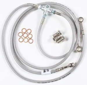Galfer FK003D418-3+2" S/S +2 in Front Brake Lines 3-Line fits Honda TRX450R - Picture 1 of 1