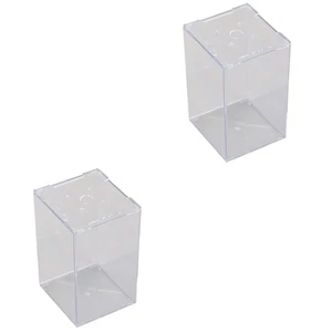 Lindo cubo Betta alto pequeño pecera tailandesa de 2 unidades simple mini acuario de escritorio - Imagen 1 de 12