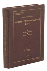 Military Cryptanalytics Part I ~ by WILLIAM FREEDMAN ~ First Thus ~ 1956 - Picture 1 of 9