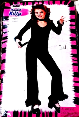 Disfraz de gatito juguetón gato negro niñas talla L 12-14 de FunWorld Foto 1 de 2