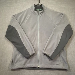 L.L. Bean Herren grau Fleecejacke L Reg Full Zip Oberbekleidung mit schwarzen Akzenten - Bild 1 von 16