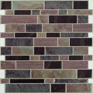 10.5 in x 10.5 in Modern Long Stone Tile Peel and Stick Backsplash - Picture 1 of 8