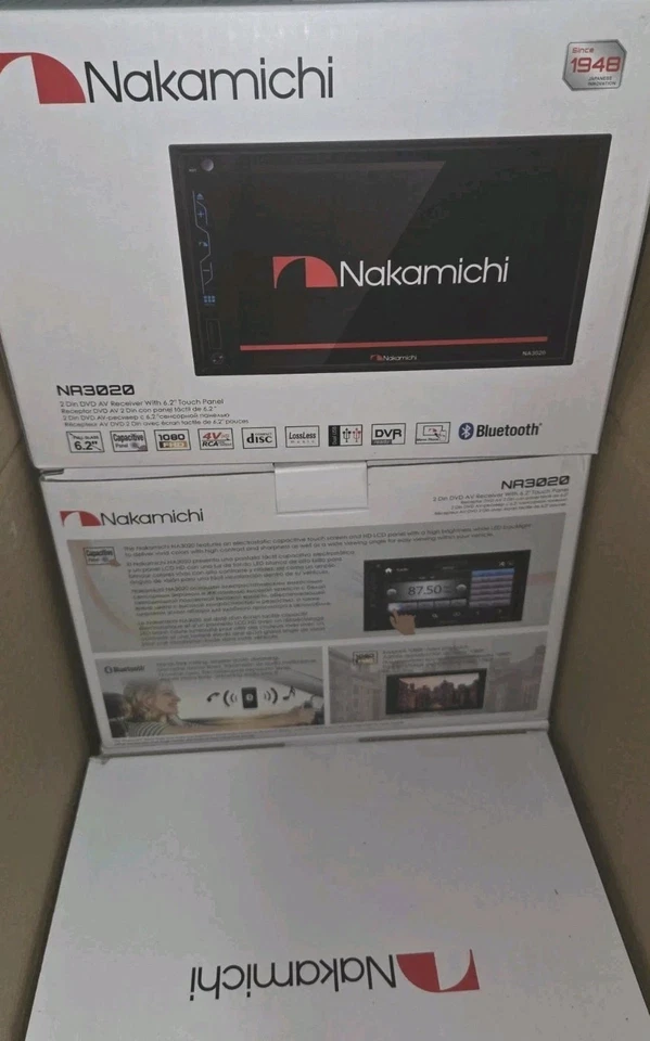 "Pantalla Nakamichi 2-DIN 6,75"" con reproductor de DVD NA3600M pantalla táctil y Bluetooth" Foto 1 de 4