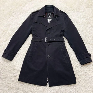 Burberry Black Label Trench Coat Size/L(US:M) Nova Check Black 132281K - Picture 1 of 18