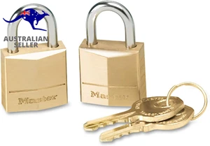 120T Solid Brass Body 3 Pin Tumbler Padlocks, 20 Mm Size (Pack of 2) - Picture 1 of 13