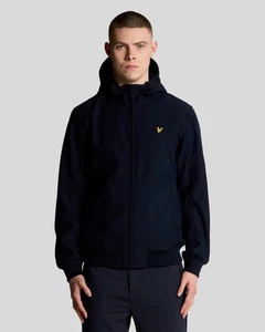 🚨LYLE & SCOTT JK2110V FLEECE BACK SOFSHELL JACKET DARK NAVY  IN  PILE - Imagen 1 de 5