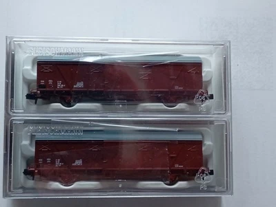 Set 2achsige gedeckte Güterwagen Bauart Gbs DR Epoche IV Spur N von Fleischmann - Bild 1 von 4