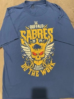 Camiseta WWE Cody Rhodes Buffalo Sabres XL X-Large Foto 1 de 3