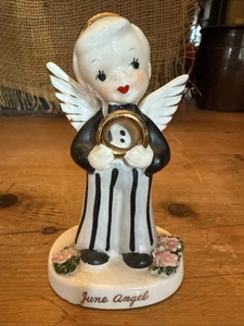 Napco JUNGE JUNI ENGEL, Geburtstag Monat Figur, Vintage 50er Jahre Bräutigam Hochzeit - Bild 1 von 3