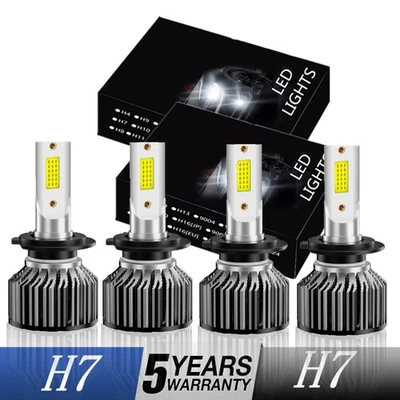 Комбинированный комплект из 4 светодиодных ламп дальнего и ближнего света для Volvo S70 1998 1999 2000 H7 - Изображение 1 из 4