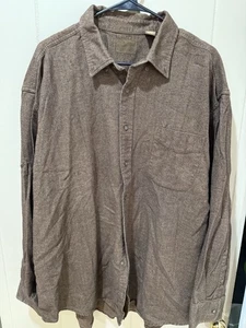 Camisa de franela marrón St.John's Bay para hombre 2xl suave con botones - Imagen 1 de 3