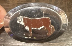 Vintage Metal Belt Buckle, Angus Beef, Steer, Cow, Bull - Picture 1 of 3