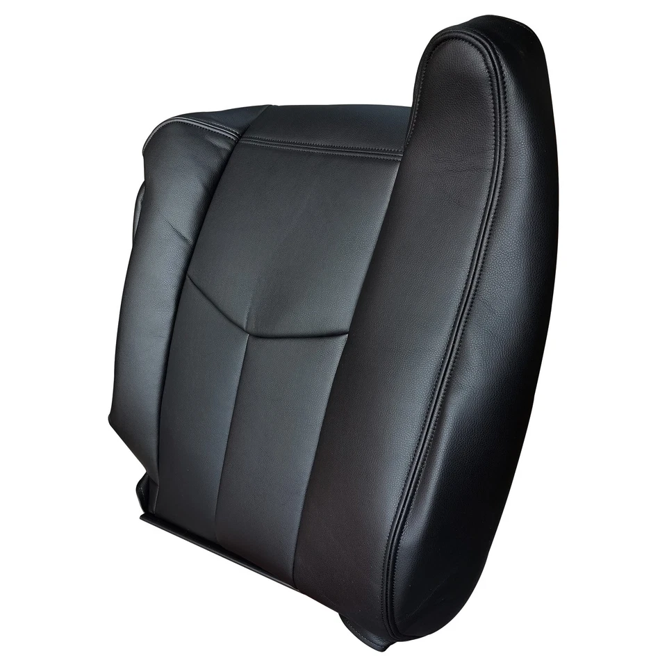 Cubierta de asiento de cuero gris oscuro con tapa del conductor para Chevy Silverado GMC Sierra 2003-2006 Foto 1 de 4