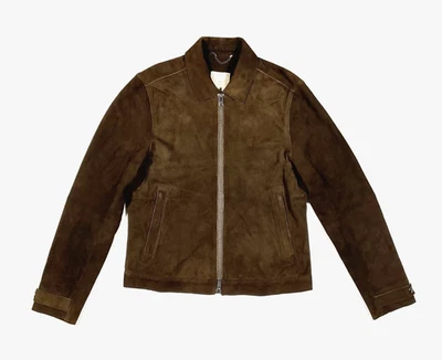 mens mango goat leather suede jacket US S EU M - Image 1 of 4
