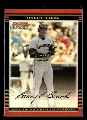 2002 Bowman Chrome Barry Bonds Refractor /500 #73 Giants SE1258 - Image 1 of 2