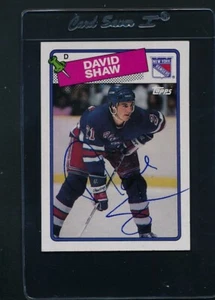 1988/89 Topps #57 David Shaw Rangers Signed Auto *C9642 - Picture 1 of 1