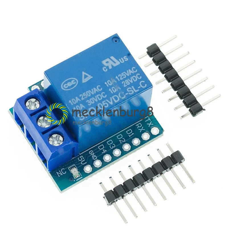5V/12V WeMos D1 Mini Relay Shield for ESP8266 R3 Development Board Arduino - Bild 1 von 1