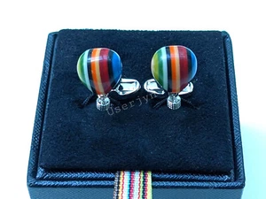 Paul Smith BNWT Signature Stripe Balloon Cufflinks RRP: £110 - Picture 1 of 7