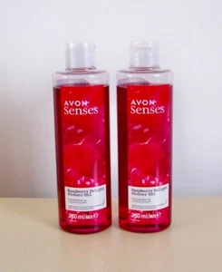 Avon Senses Raspberry Delight Shower Gel Raspberry & Cassis scent 2x250ml (11) - Picture 1 of 1