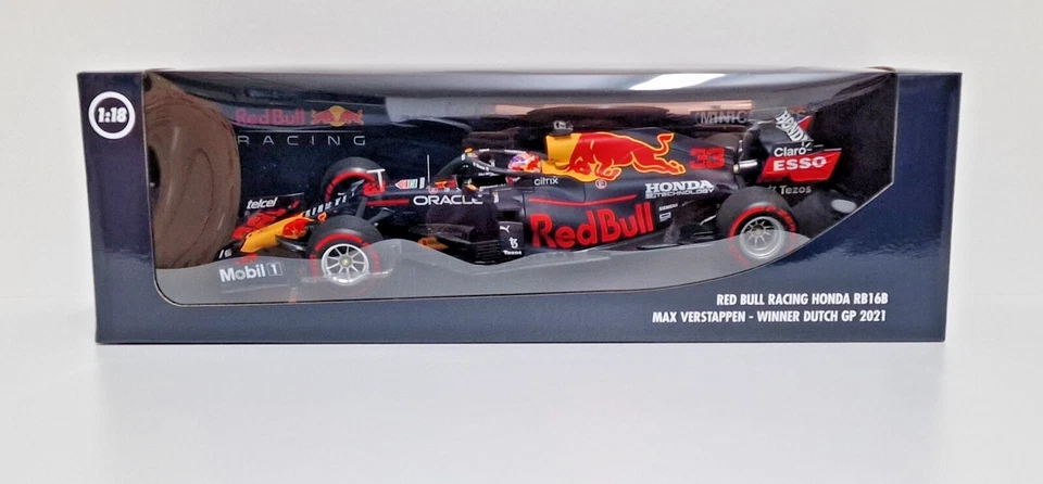 MODELLINO AUTO 1:18 F1 MINICHAMPS RED BULL RB16B VERSTAPPEN WINNER DUTCH GP 2021 - Immagine 1 di 4