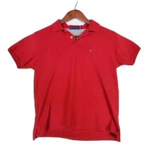 Tommy Hilfiger Youth Kids Boys Red 2 Button Short Sleeve Polo Shirt Size 14T - Picture 1 of 3