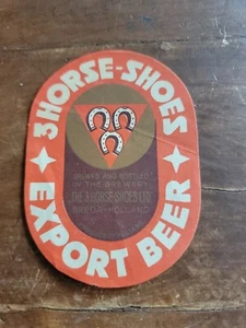 3 Scarpe Cavallo Esportazione Birra Inizio '900 Etichetta Alcool Olanda - Foto 1 di 2