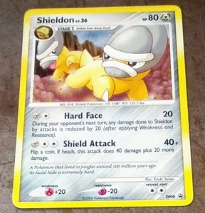 Tarjeta de lámina holo promo Pokémon 2007 rara Shieldon Diamond & Pearl #DP08 HP 80 - Imagen 1 de 4
