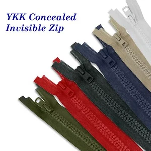 Invisible Concealed Zip Nylon Zipper 20cm 23cm 41cm 56cm for Jackets, Dresses - Picture 1 of 38