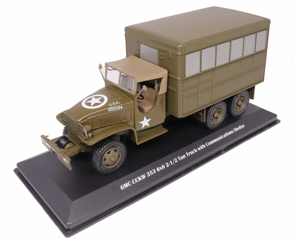 Militaria Diecast 1:43  US GMC CCKW 353 Truck with Comm Shelter, MD2421441 - Image 1 of 1