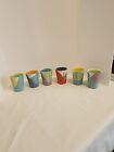 DALE FRANCES Porcelain POURed Handmade Cups Tumblers 3.5" - Set Of 6