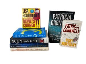 Lot Of 7: Murder Crime Novels Sue Grafton, Patricia Cornwell, Mary Higgins Clark