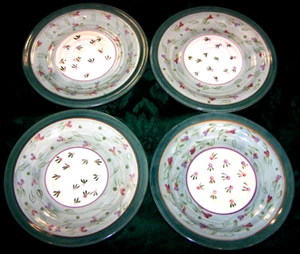 4 Gorgeous Unused Home Trends Peasant Poetry Salad/Luncheon Plates - Picture 1 of 2