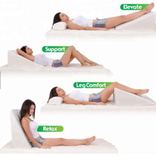 Memory Foam Wedge Pillow Multi Functional Home Therapeutic Anti Reflux Heartburn