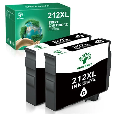 212XL Black Color Ink Cartridge for Epson 212XL Workforce WF-2830 XP-4105 Lot - Image 1 of 4