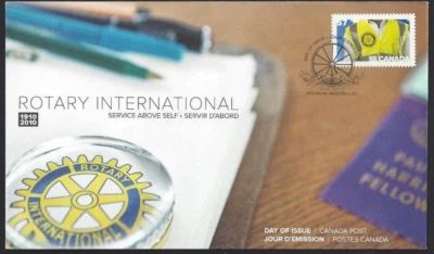 🍁Canada   #2394   "Rotary Centennial"  Brand New 2010 First Day Cover - Image 1 of 2