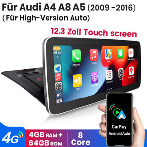 Android 11 Autoradio für Audi A4 A5 S5 Bluetooth USB Navi 12.3" Carplay SWC DAB+