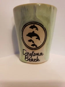 Daytona Beach Dolphin pottery Shot Glass Souvenir **Free Shipping*** - Picture 1 of 4