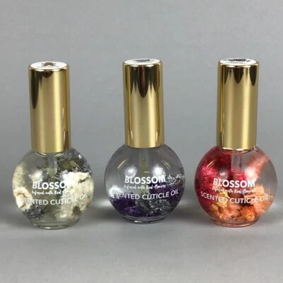 Blossom Scented Nail Cuticle Oil - Lot of 3! - Gingerbread/Hot Cocoa/Cranberry - Image 1 of 4