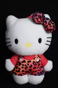 Hello Kitty Tie Dye Cheetah Print Plush Toy Doll Backpack Sanrio - Picture 1 of 2